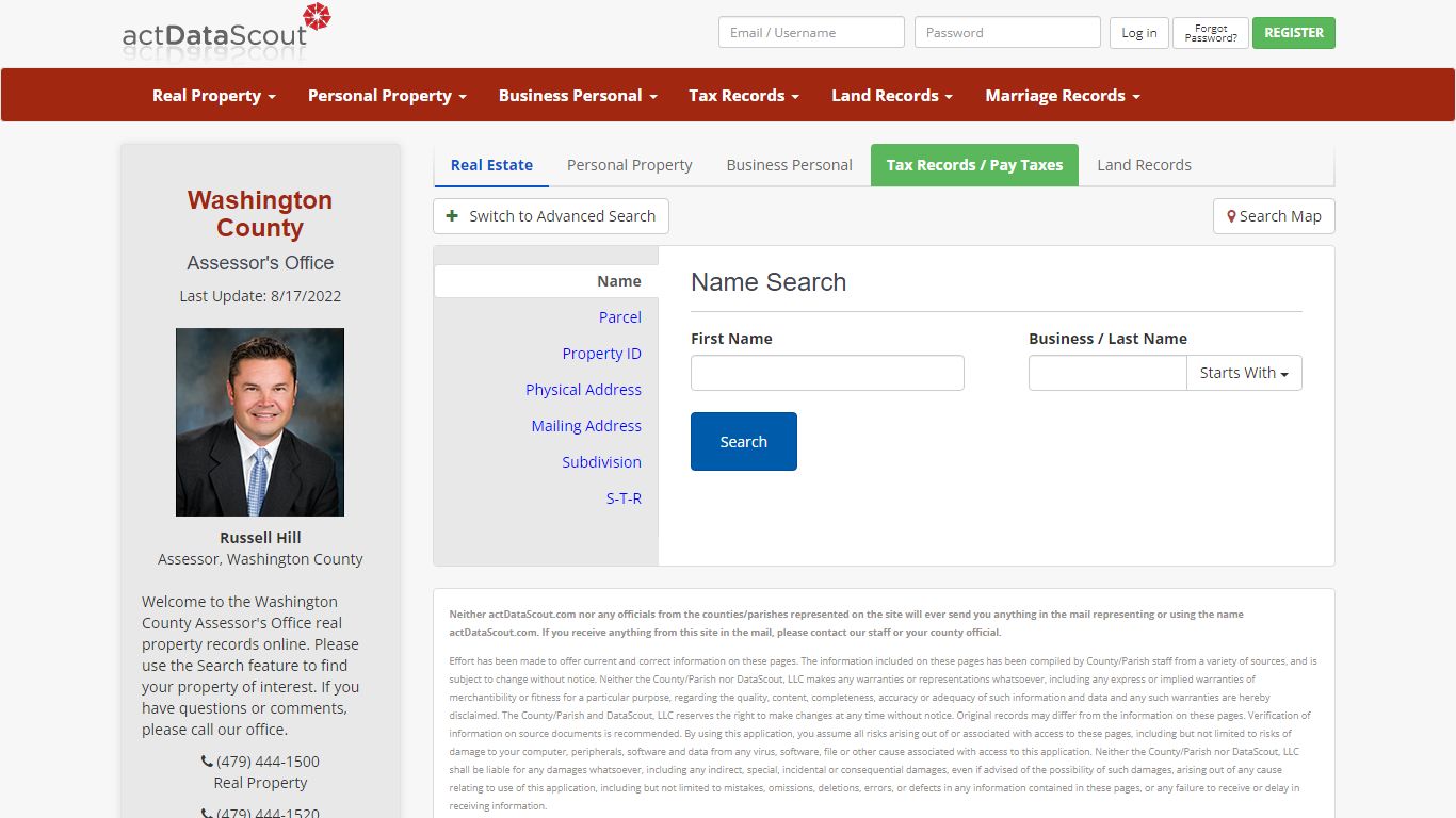Search property records | Washington County, AR